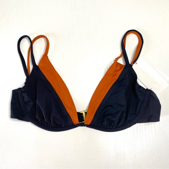 L*SPACE Zendaya Bikini Top Black & Amber NEW!!